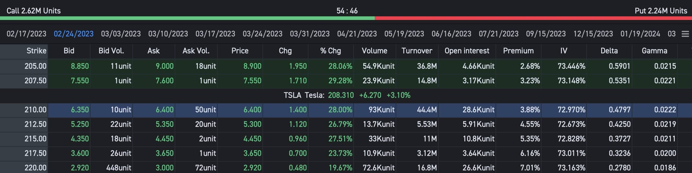 TSLA Options Open Interest