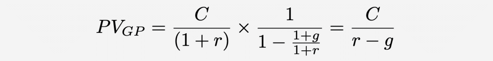 Present Value of Growing Perpetuity Calculator