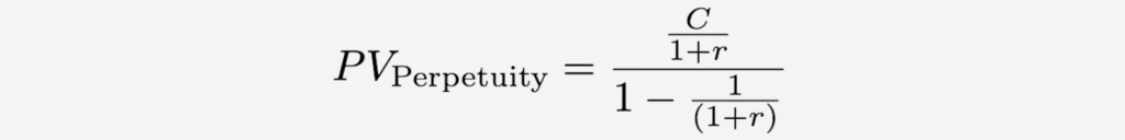 The Expanded Form of the Present Value of Perpetuity Formula