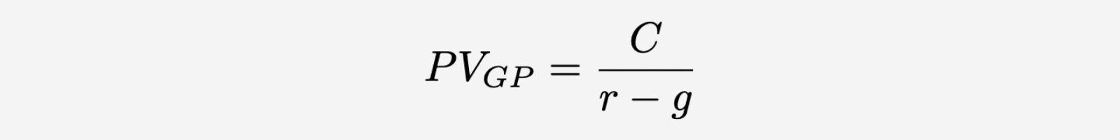 Present Value of Growing Perpetuity Calculator